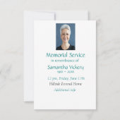 Gedächtnisdienst lädt zwei Vogelarten zur Silhouet Einladung (Rückseite)