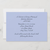 Gedächtnisdienst Wasserfall Landschaft Einladung (Rückseite)