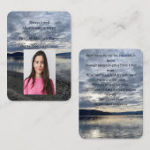 Gedächtniserinnerung Abend Sunset Lake Visitenkarte (Vorne/Hinten)