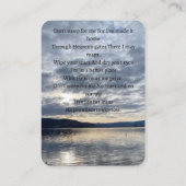 Gedächtniserinnerung Abend Sunset Lake Visitenkarte (Rückseite)