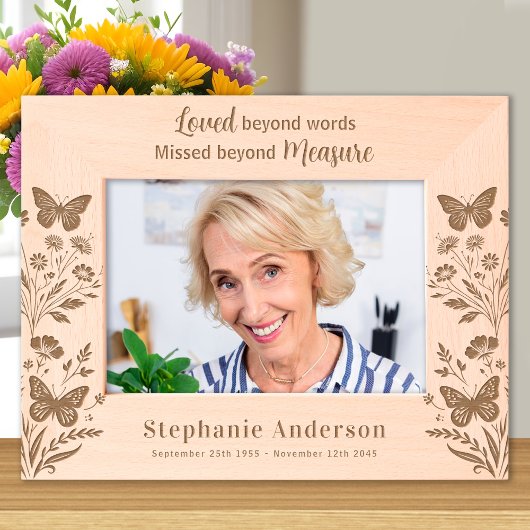 Gedächtniserinnerung Blumenbild Geätzte Rahmen