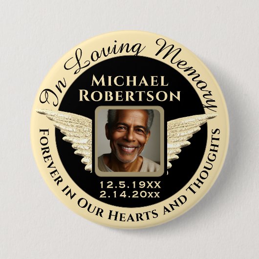 Gedächtniserinnerung im Foto lieben Button (Vorderseite)