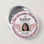 Gedächtniserinnerung im Foto lieben Button (Vorne & Hinten)