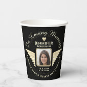 Gedächtniserinnerung im Foto lieben Pappbecher (Rückseite)