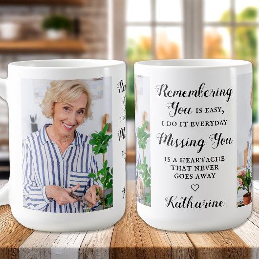Gedächtniserinnerung lieben Foto beibehalten Kaffeetasse