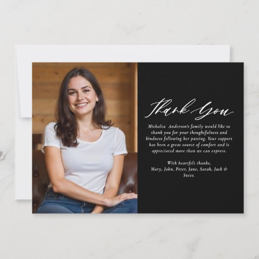 Gedächtnisfeier am Leben/Beerdigung/Gedenkfeier Dankeskarte (Vorderseite)