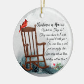 Gedächtnisfeier Der Himmel ist ein schöner Ort Rot Keramik Ornament (Links)