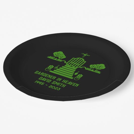 Gedächtnisfeier für Gärtner Pappteller (Schrägansicht)