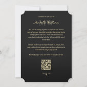 Gedächtnisfeier im Love Memory Elegantes Schwarzes Einladung (Rückseite)