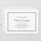 Gedächtnisfeier Klassisches Klassisches Elegantes Einladung (Vorderseite)