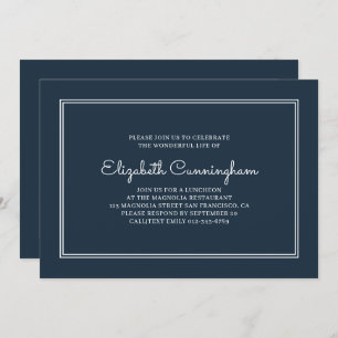 Gedächtnisfeier Modern und einfach Elegant Einladung