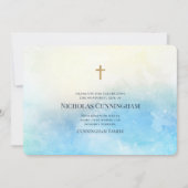 Gedächtnisfeier Moderne Wasserfarben Dankeskarte (Vorderseite)