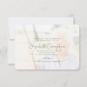 Gedächtnisfeier Modernes, einfaches Foto Dankeskarte (Vorderseite)