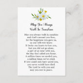 Gedächtnisfloral Daisy Beerdigung Foto der Gebetsk (Rückseite)