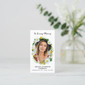 Gedächtnisfloral Daisy Beerdigung Foto der Gebetsk Telefonnummerkarte (Stehend Vorderseite)