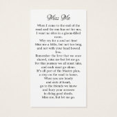 Gedächtnisfloral Daisy Picture Funerty Prayer Card (Rückseite)