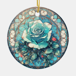 Gedächtnisfloral für Fotos Keramik Ornament