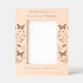 Gedächtnisflorale Erinnerung personalisieren Holz- Geätzte Rahmen (Vorderseite)