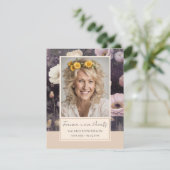 Gedächtnisflorale Foto Beerdigung Keepake Einladung (Stehend Vorderseite)