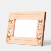 Gedächtnisflorale Schmetterlingsholz Erinnerung Geätzte Rahmen (Links)