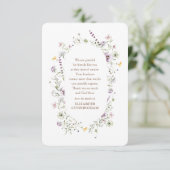 Gedächtnisflorale und Botanicale in Foliage Dankeskarte (Stehend Vorderseite)