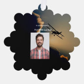 Gedächtnisflugzeug Foto Prayer Pilot Flugzeug Flug Ornament Karte (Vorderseite)