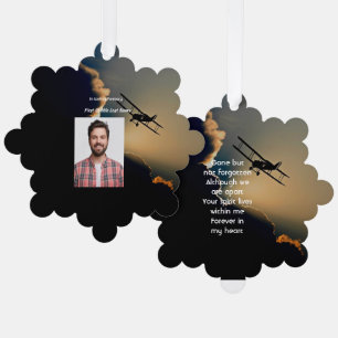 Gedächtnisflugzeug Foto Prayer Pilot Flugzeug Flug Ornament Karte