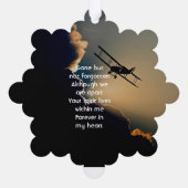 Gedächtnisflugzeug Foto Prayer Pilot Flugzeug Flug Ornament Karte (Rückseite)