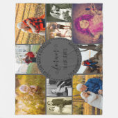 Gedächtnisfoto-Collage für immer in unserem Herzen Fleecedecke (Vorderseite)