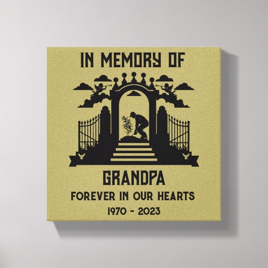 Gedächtnisgärtner-Beerdigung Leinwanddruck (Vorderseite)