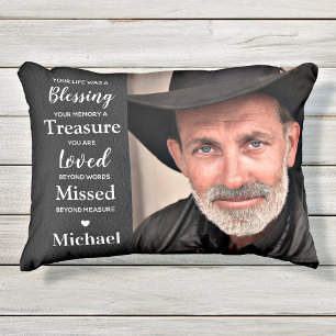 Gedächtnisgedicht Imitate Leather 2 Foto Dekokissen