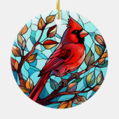 Gedächtnisglas-Kardinal Keramik Ornament (Hinten)