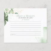 Gedächtnisgrün-Beerdigungskarte gemeinsam nutzen (Vorderseite)