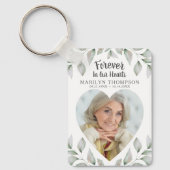 Gedächtnisherz geprägtes Foto für immer in unserem Schlüsselanhänger (Vorderseite)