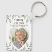 Gedächtnisherz geprägtes Foto für immer in unserem Schlüsselanhänger (Rückseite)