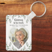 Gedächtnisherz geprägtes Foto für immer in unserem Schlüsselanhänger (Rückseite)