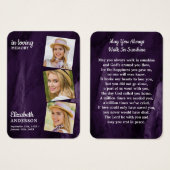 Gedächtniskarte 3 Foto Gedenkkarte Beerdigungskart (Vorne & Hinten)