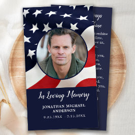 Gedächtniskarte Amerikanische Flagge Veteran Beerd Telefonnummerkarte