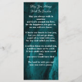 Gedächtniskarte Beerdigung Lesezeichen Foto Marmor Menükarte (Rückseite)