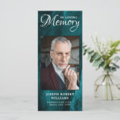 Gedächtniskarte Beerdigung Lesezeichen Foto Marmor Menükarte (Stehend Vorderseite)