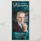 Gedächtniskarte Beerdigung Lesezeichen Foto Marmor Menükarte (Vorderseite)