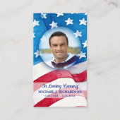 Gedächtniskarte der US-Flagge Veteran Beerdigungsk Telefonnummerkarte (Vorderseite)