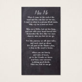 Gedächtniskarte Elegantes Foto Beerdigung (Rückseite)