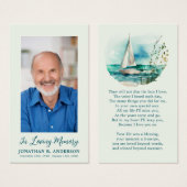 Gedächtniskarte Foto Seeschiff Beerdigungskarte (Vorne & Hinten)