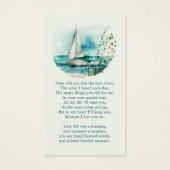 Gedächtniskarte Foto Seeschiff Beerdigungskarte (Rückseite)