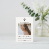 Gedächtniskarte für die Gedächtnisbaumbeerdigung Visitenkarte (Stehend Vorderseite)