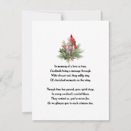 Gedächtniskarte für Roten Kardinal
