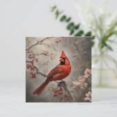 Gedächtniskarte für Roten Kardinal Feiertagskarte (Stehend Vorderseite)