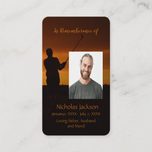 Gedächtniskarte Golf Golfer Golfspielen Visitenkarte (Vorderseite)