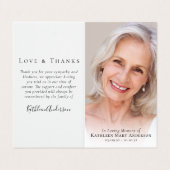 Gedächtniskarte in Love Memorial Visitenkarten (Außenseite Aufgefaltet)